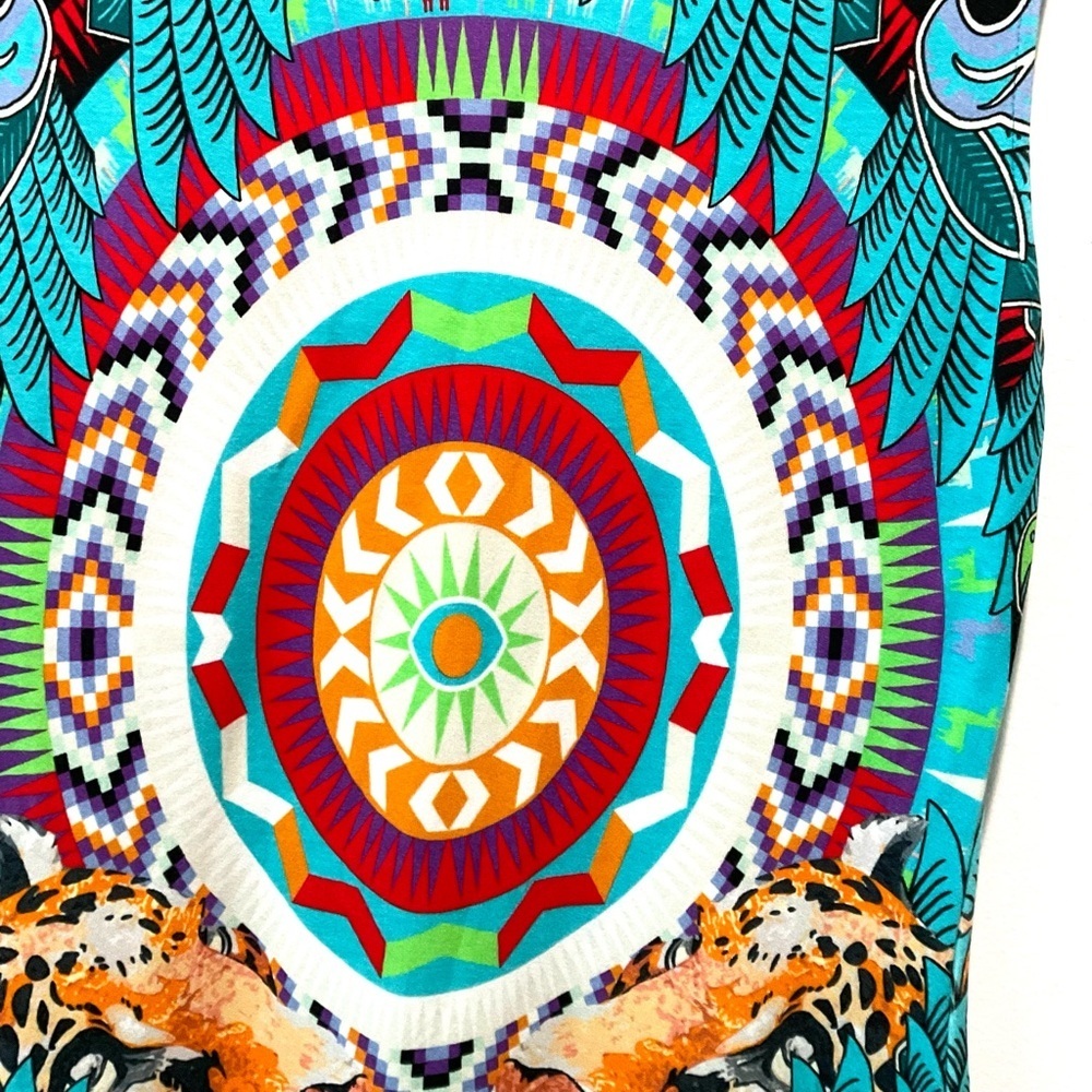 Mara Hoffman Bodycon Mini Dress Medium Multicolor Boho Festival Sleeveless - Picture 5 of 7